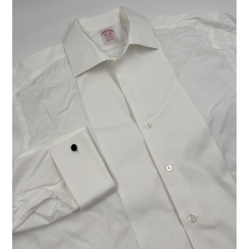 Brooks Brothers Men's 16.5/35‎ Madison Suit White Dress Shirt